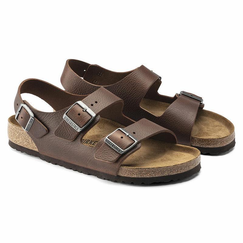 Milano Birkenstock Kozene Panske Hnede | SK 336GSO